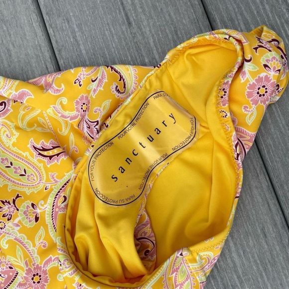 Sanctuary yellow one piece bathing suit size XS NWT - Picture 9 of 12